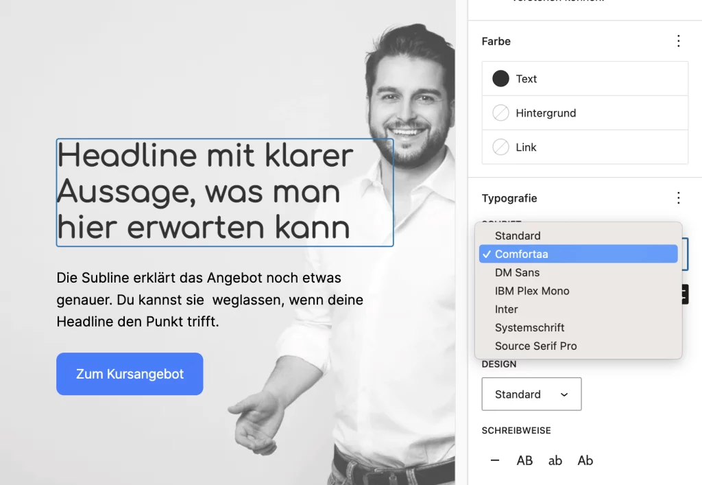 Google Font ist lokal eingebunden